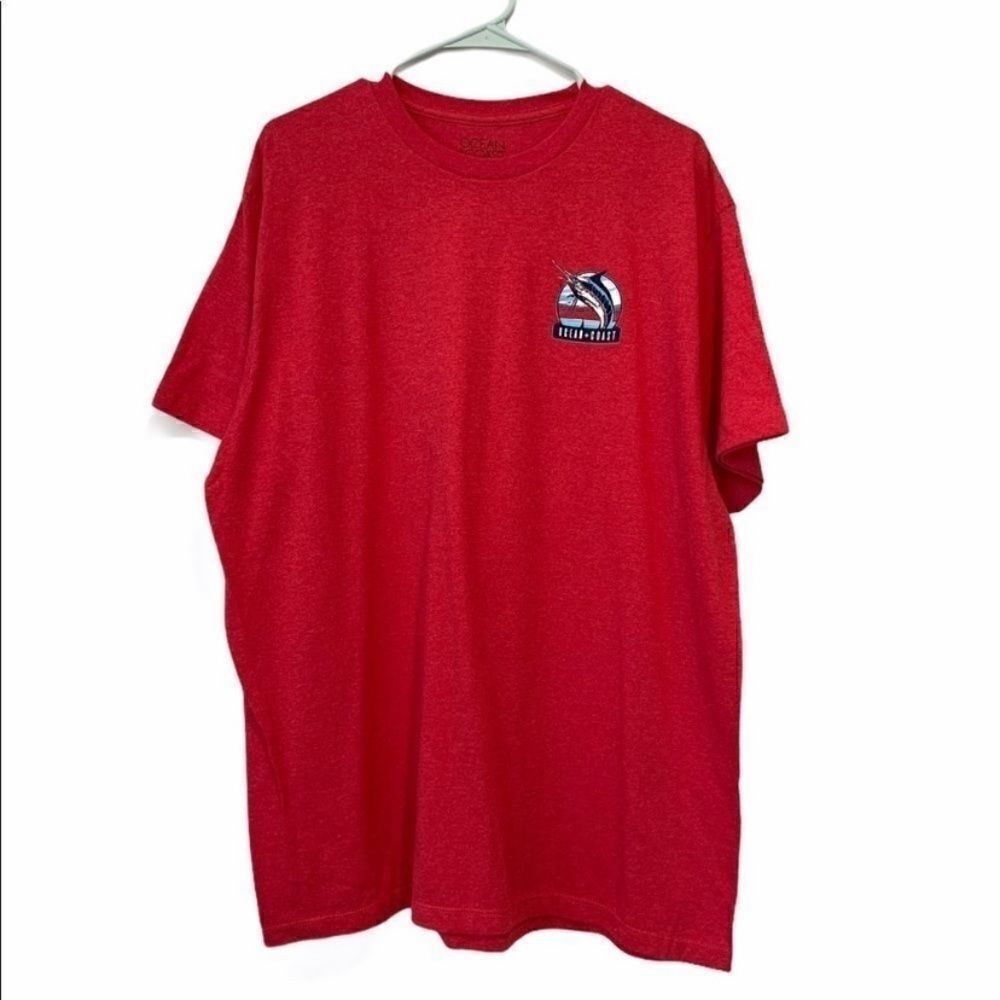NWT Red Fishing Tee Shirt, Ocean + Coast Size Large